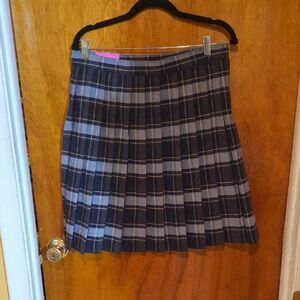 Girl Classic Plaid Pleated Skirt
